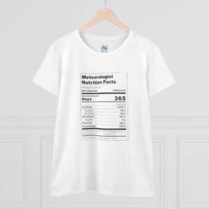 Meteorologist Nutrition Facts Women's T-Shirt (Midweight Cotton)