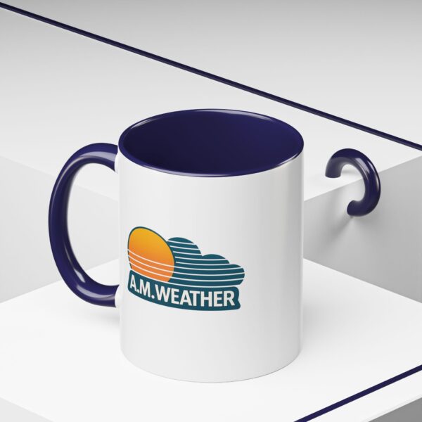 AM Weather Accent Coffee Mug | Retro TV Logo - Image 3