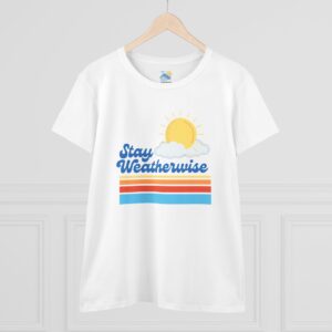Stay Weatherwise Women's T-Shirt (Midweight Cotton, White) - Image 2