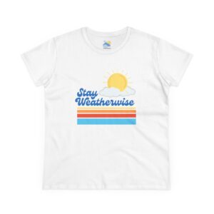 Stay Weatherwise Women's T-Shirt (Midweight Cotton, White) - Image 4