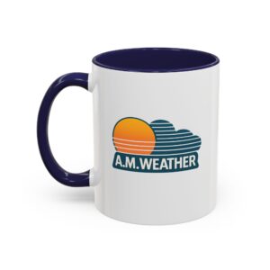 AM Weather Accent Coffee Mug | Retro TV Logo