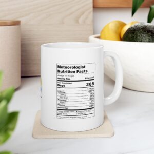 Meteorologist Nutrition Facts Mug
