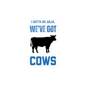 Twister-Inspired Vinyl Decal - 'We've Got Cows'
