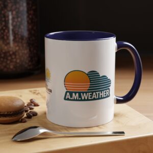 AM Weather Retro TV Logo Coffee Mug