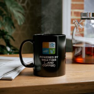 Powered by Weather & Coffee Ceramic Mug for Weather Enthusiasts