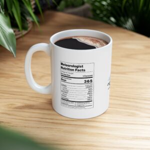 Meteorologist Nutrition Facts Mug