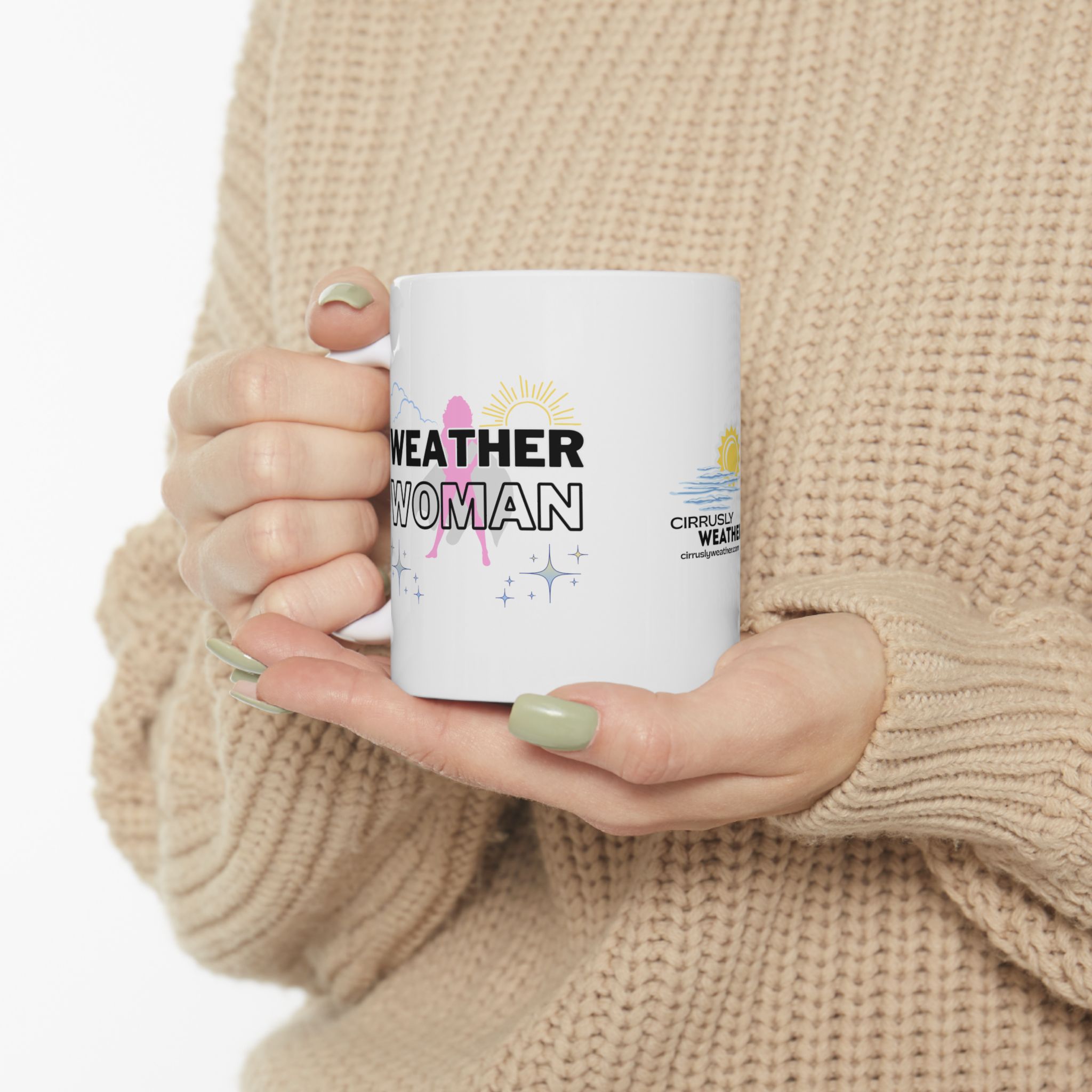 Weather Woman Ceramic Mug - White