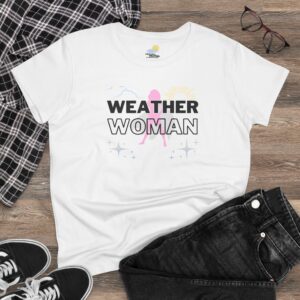 Weather Woman Women's T-Shirt (Midweight Cotton), White