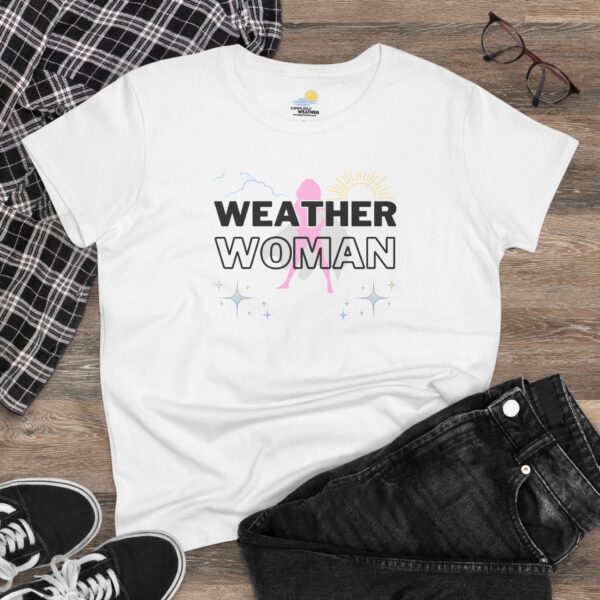 Weather Woman Women's T-Shirt (Midweight Cotton), White