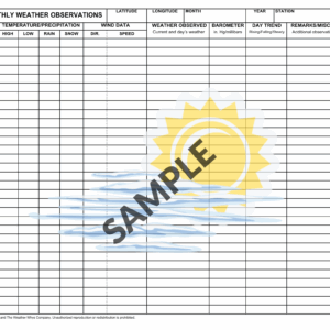 Cirrusly Weather Monthly Weather Observation Forms