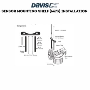Davis Sensor Mounting Shelf (6673) Installation Diagram