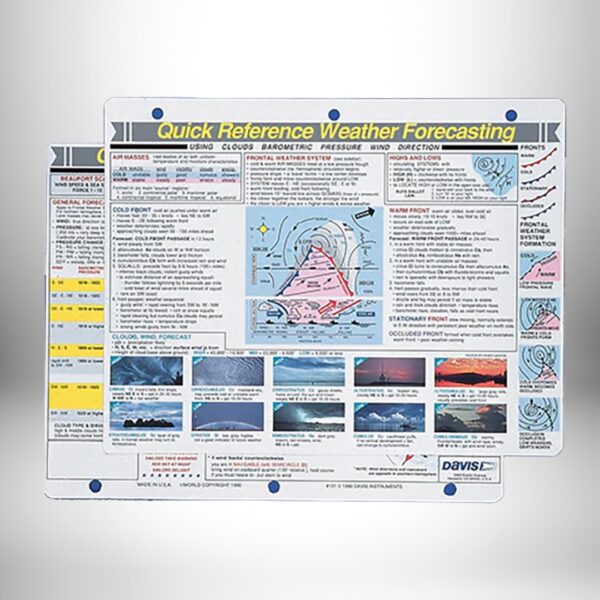 Davis Quick Reference Weather Forecasting Card