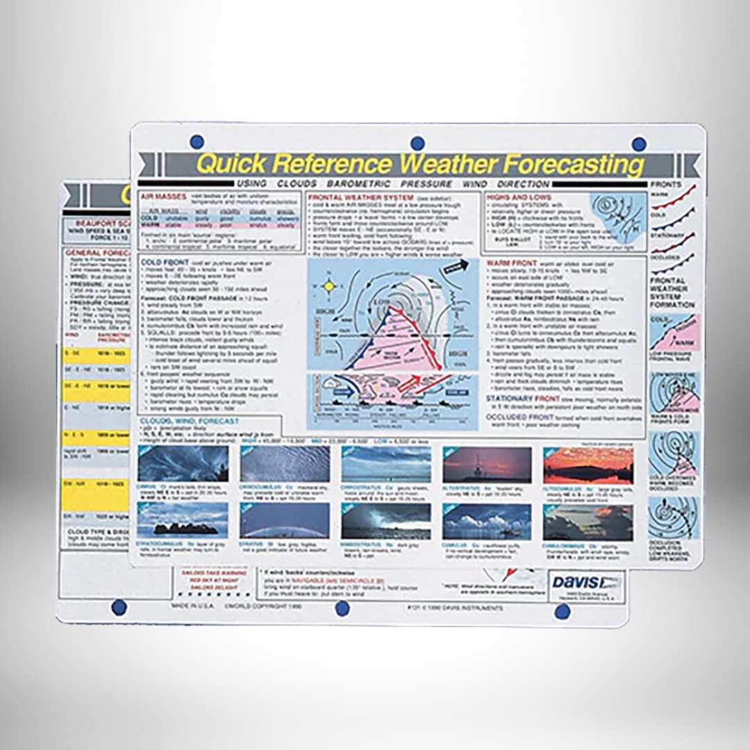 Davis Quick Reference Weather Forecasting Card