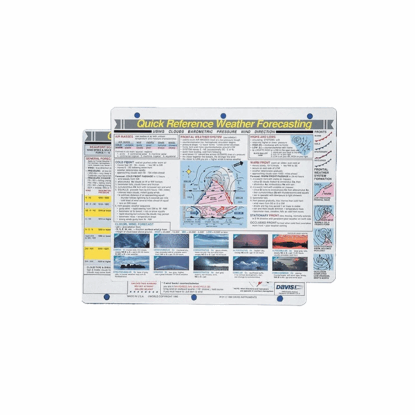 Davis Quick Reference Weather Forecasting Card