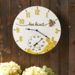 Taylor Bee Kind Poly Resin Clock with Thermometer