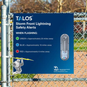 TALOS Standard Lightning Detector Safety Information Sign