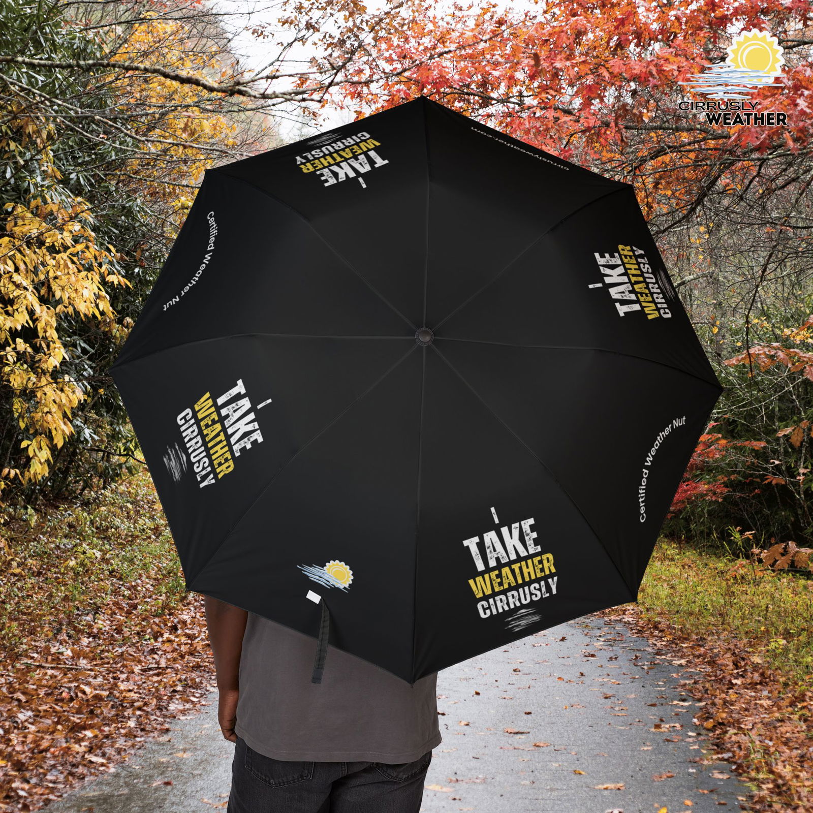 I Take Weather Cirrusly Golf Umbrella - 48" Canopy - Image 4