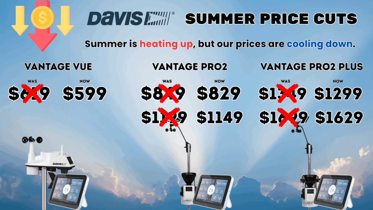 Summer price cuts on Davis Instruments.