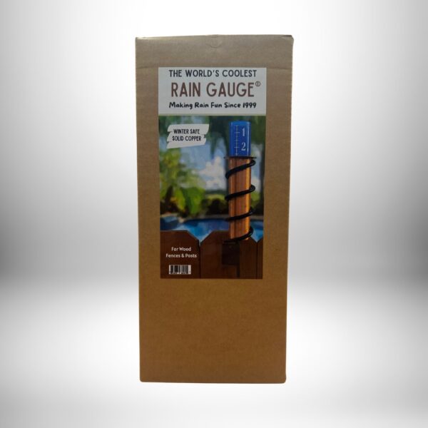 World's Coolest Solid Copper Post or Fence Mount Rain Gauge - Image 3