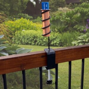 World's Coolest Solid Copper Deck Clamp Mount Rain Gauge - Image 2